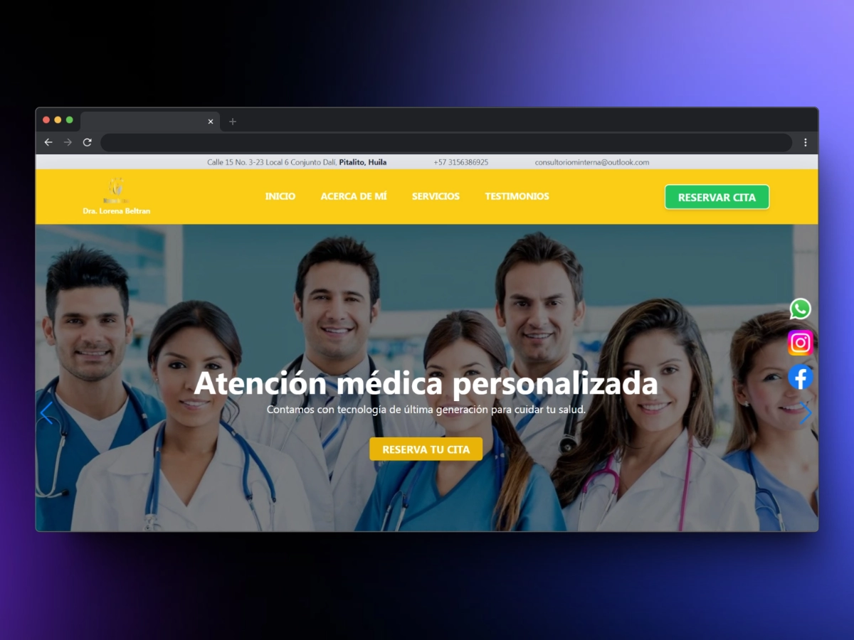 Captura de pantalla del proyecto
