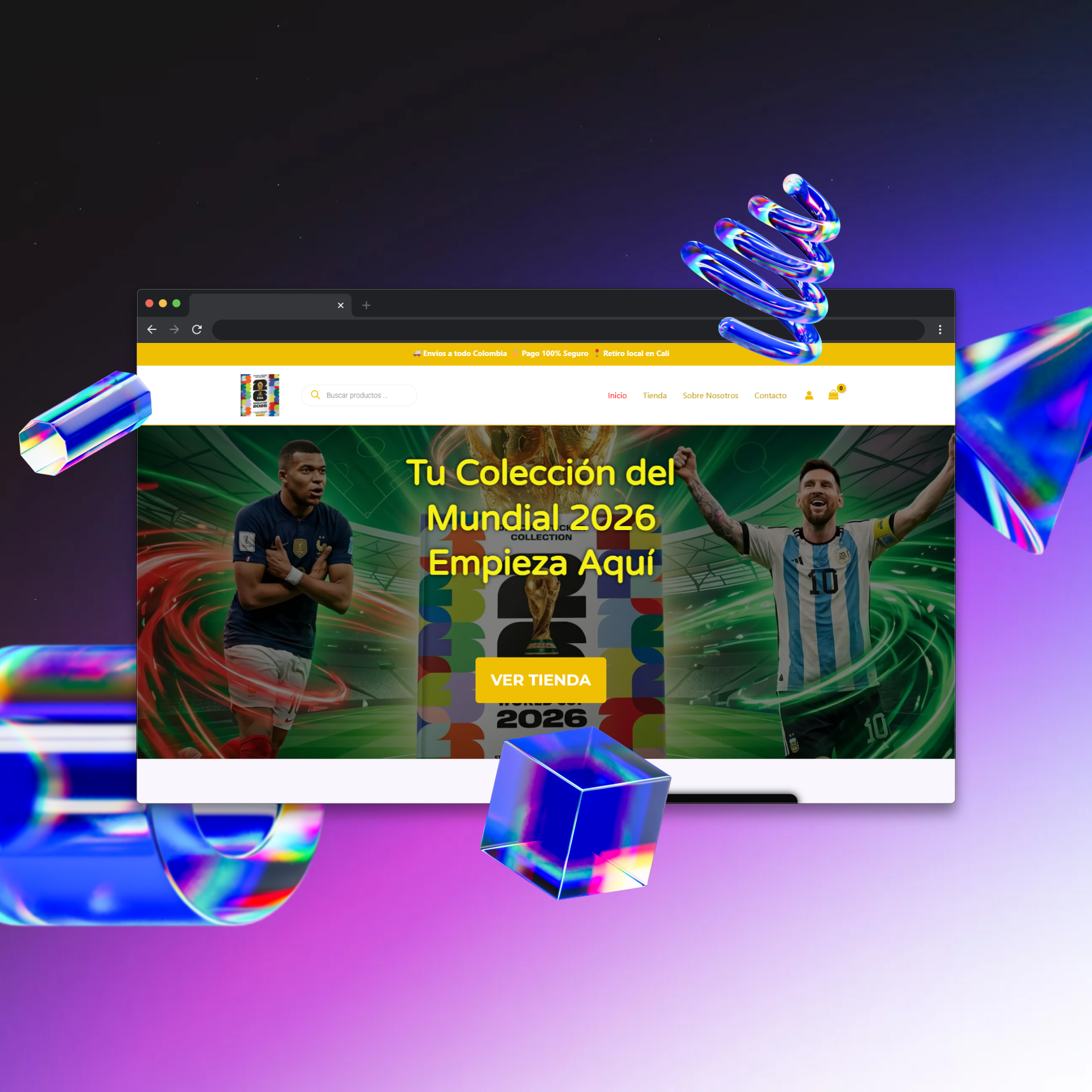 Captura de pantalla del e-commerce StevMark Official